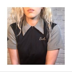 vintage zip-up bowling shirt